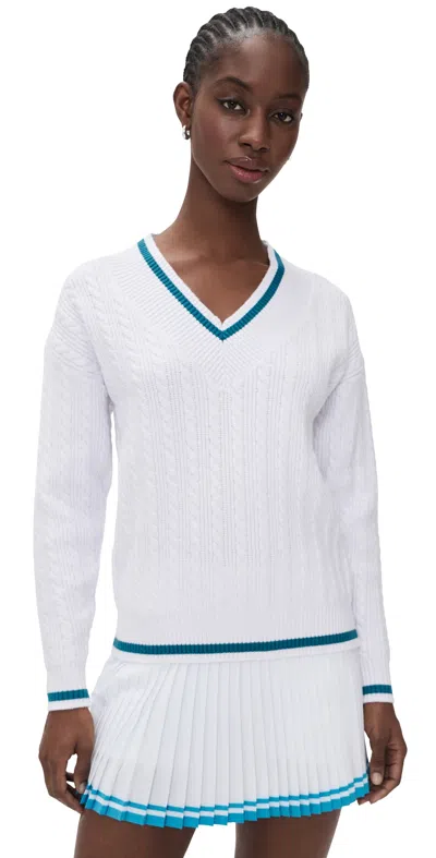 Beach Riot Montana Top Birdie Blue In White