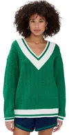 Beach Riot Montana Cable Stitch Sweater In Forest Park