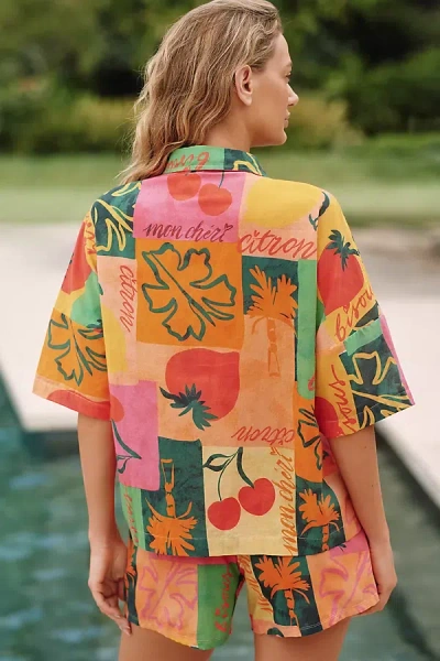 Beach Riot Naida Cotton Short-sleeve Buttondown Shirt