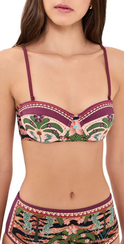 Beach Riot Nani Bikini Top Deep Jungle In Purple