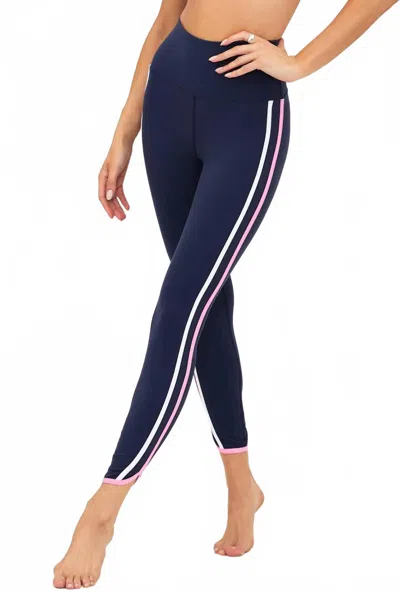 Beach Riot Nella High-waisted Leggings In Sleet Colorblock In Blue