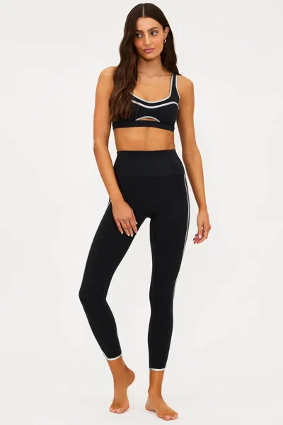 Beach Riot Nella Legging In Midnight Silver Shine In Black