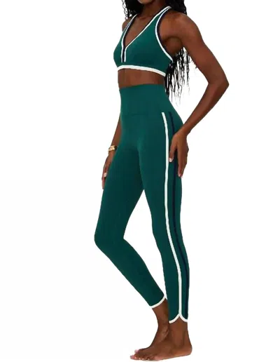 Beach Riot Nella Legging In Pine Green Colorblock