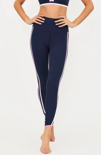 Beach Riot Nella High-waisted Leggings In Americana Colorblock In Blue