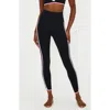 Beach Riot Nella Side Stripe Ankle Leggings In Prism Pink And Black