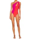 BEACH RIOT NIA ONE PIECE IN MAGENTA CORAL