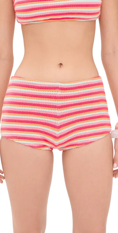 Beach Riot Nyx Bikini Bottoms Guava Jelly Crochet In Pink