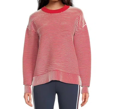 Beach Riot Occulus Crewneck Sweater In Peppermint Two Tone In Pink