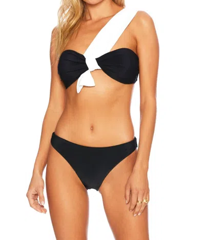 Beach Riot Odessa Bikini Top In Black & White In Multi