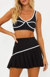 Beach Riot Olympia Top In Black/white