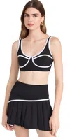 Beach Riot Olympia Top In Black & White