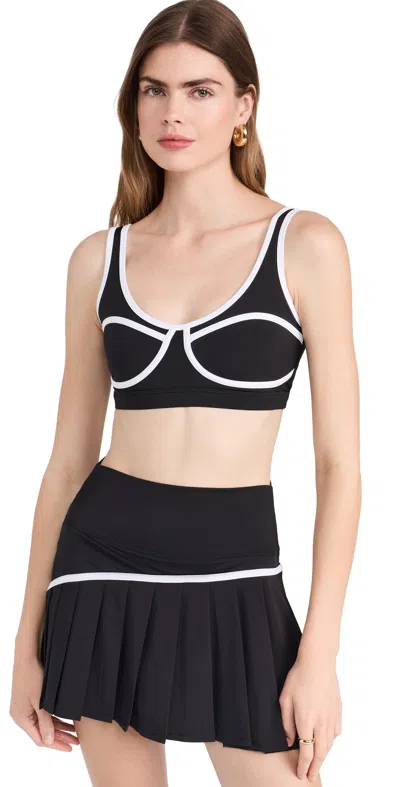 Beach Riot Olympia Top In Black,white