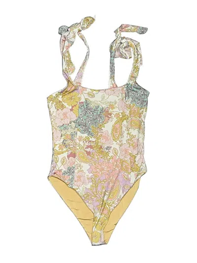 Pre-owned Beach Riot One Piece Swimsuit In Gold