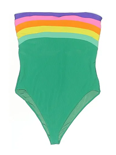Pre-owned Beach Riot One Piece Swimsuit In Green