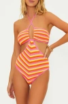 Beach Riot Pamela Stripe Cotton Blend One-piece Swimsuit