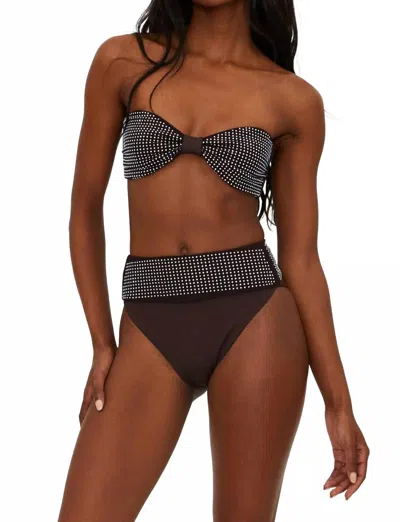 Beach Riot Paula Bikini Top In Brown