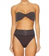 Beach Riot Paula Rhinestone Bra In Java Jewel In Brown