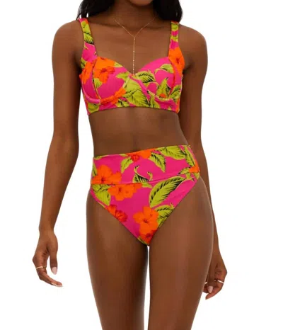 Beach Riot Paulina Top In Hibiscus Sunset In Multi