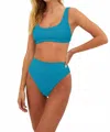 Beach Riot Peyton Bikini Top In Riviera Blue In Blue