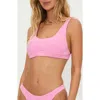 Beach Riot Peyton Textured Bikini Top In Prism Pink Star