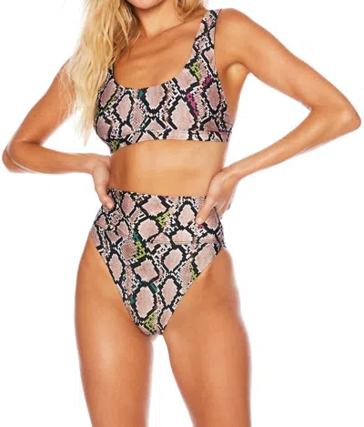 Beach Riot Peyton Top In Jeweled Python In Multi