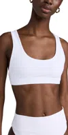 Beach Riot Peyton Ribbed Bikini Top In White