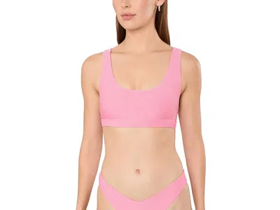 Beach Riot Peyton Top Women's Swimwear Shoreline Pink Shine: Md In Multi