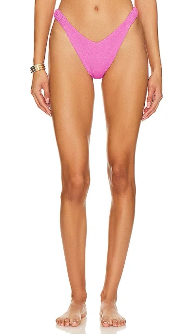 Beach Riot Phoebe Bikini Bottom In Petal Pink Scrunch