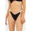 Beach Riot Phoebe High Cut Bikini Bottoms In Black/white