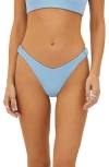 Beach Riot Effie Bikini Top In Denim Scrunch