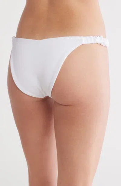 Beach Riot Phoebe High Cut Bikini Bottoms In White