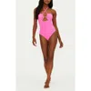 Beach Riot Phoenix Halter One-piece Swimsuit In Pink