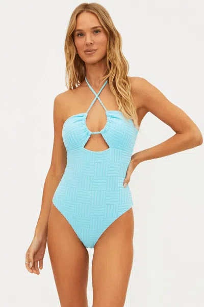 Beach Riot Phoenix One Piece Swimsuit In Blueberry Ice In Purple