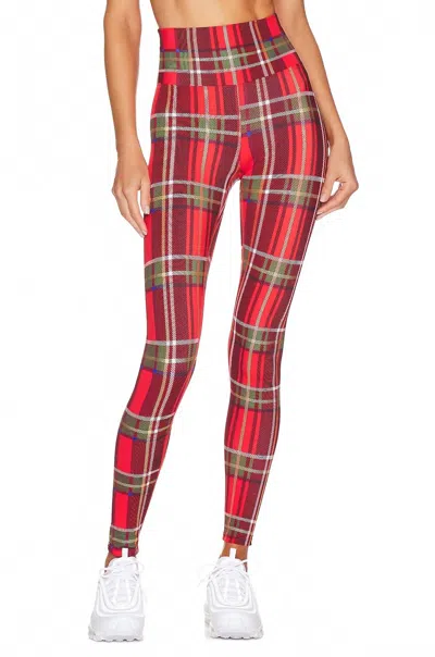 Beach Riot Piper Legging In Holiday Plaid In Multi