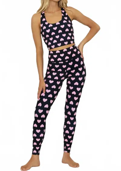 Beach Riot Piper Legging In Love Heart In Multi