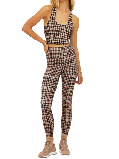 BEACH RIOT PIPER LEGGING IN MIDNIGHT HOUNDSTOOTH