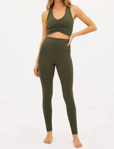 Beach Riot Piper Legging In Olive Cable In Multi