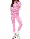 Beach Riot Kamara Print Half Zip Pullover In Pink