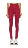 Beach Riot Merlot Piper Shine Legging In Red In Merlot Shine