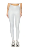 Beach Riot Piper Legging In Metallic Silver