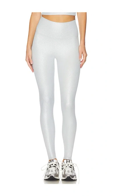 Beach Riot Piper Legging In Metallic Silver