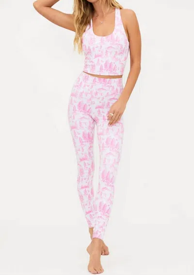 Beach Riot Piper Legging Yoga Pants In Powder Pink Toile In Multi