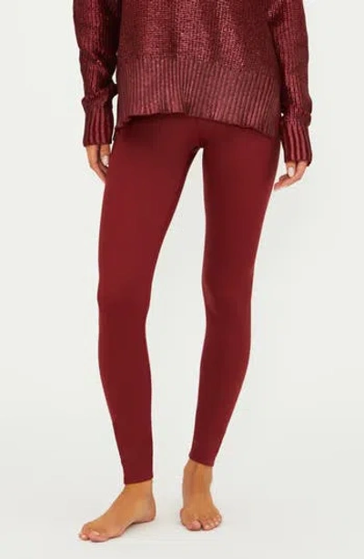 Beach Riot Piper Leggings In Burgundy