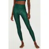 Beach Riot Piper High Waist Faux Leather Leggings In Pine Python Green In Green