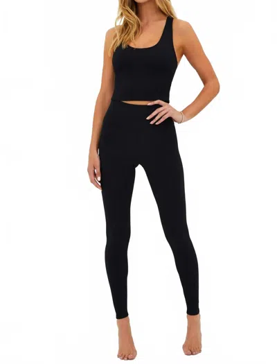 Beach Riot Piper Leggings In Black Waffle