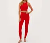Beach Riot Piper High Waist Leggings In Merry Red In Multi