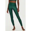 Beach Riot Piper High Waist Faux Leather Leggings In Pine Python Green In Pine Python