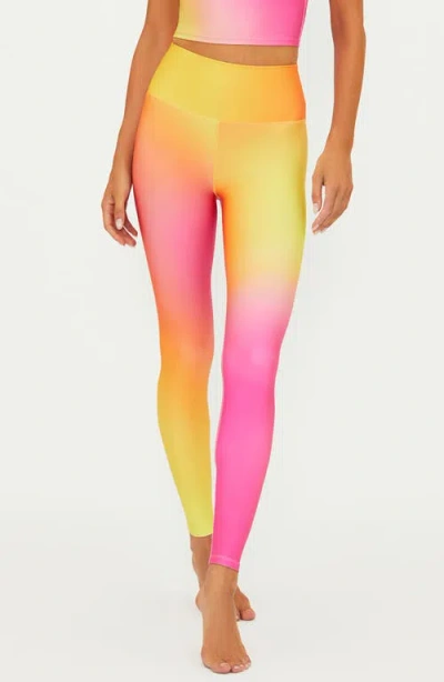 Beach Riot Piper Ombré Leggings In Yellow