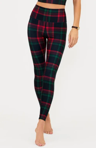 Beach Riot Piper Plaid Leggings In Multi