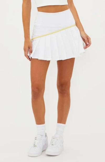 Beach Riot Pleated Skort In White Sand